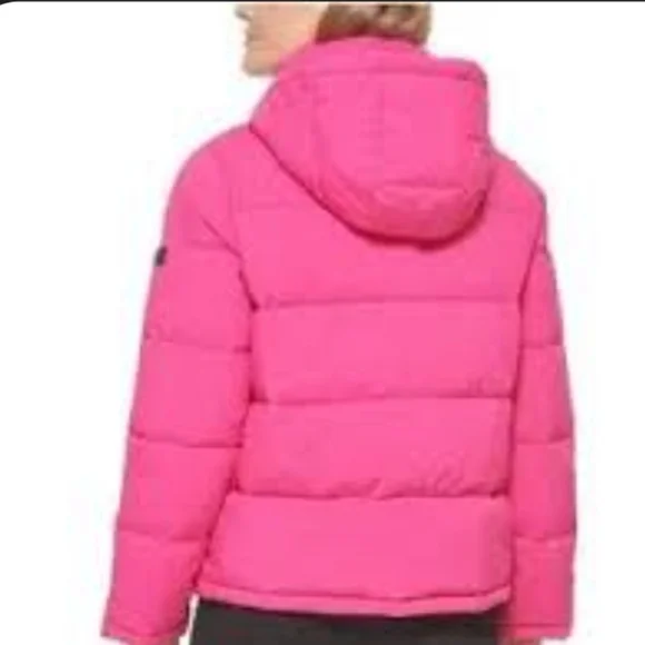 Calvin Klein Vibrant Pink Puffer Jacket - Picture 2 of 14
